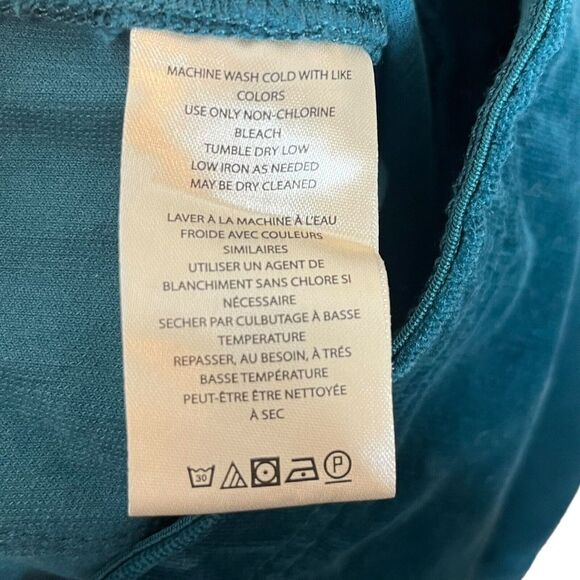 Anthropologie Pilcro Yaya Velvet Flare Pants Turquoise Women’s Size XS Pull-On - Picture 10 of 14